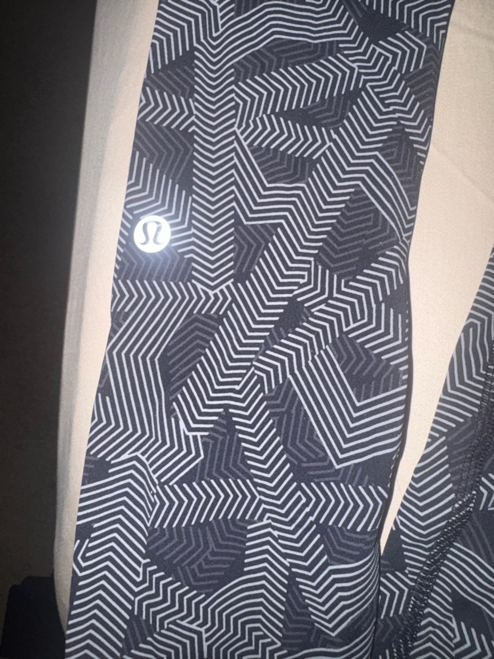 lululemon athletica Black and Gray Geometric High-Rise Leggings